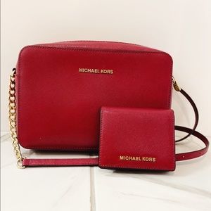 Michael Kors Jet Set Saffiano Leather Crossbody